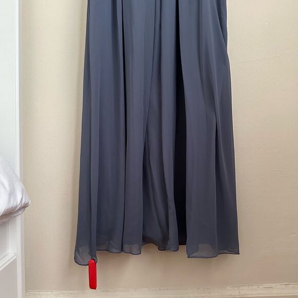 NWT Jenny Packham V Neckline Floor Length Chiffon Dress - Picture 7 of 11